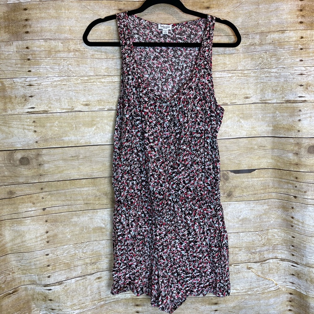 Splendid Black and Pink Floral Jumpsuit